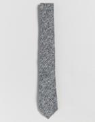 Asos Slim Tie In Gray Boucle Texture - Gray