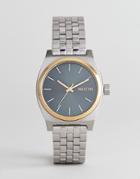 Nixon A1130 Medium Time Teller Bracelet Watch In Silver - Silver