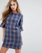 Miss Selfridge Check Tunic Dress - Multi