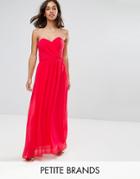 Asos Petite Wedding Chiffon Bandeau Maxi Dress - Pink