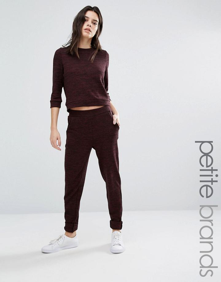 Vero Moda Petite Knitted Staight Leg Pants - Brown