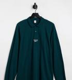 Reebok Classics Wardrobe Essentials Rugby Polo In Forest Green