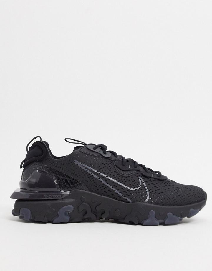 Nike React Vision Sneakers In Triple Black