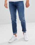 Dr Denim Clark Worn Ash Blue Slim Jeans - Blue