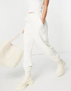 Adidas Originals Non-dye Relaxed Fit Cuffed Logo Sweatpants-neutral