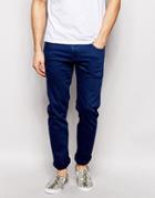 Asos Stretch Slim Jeans In Blue - Blue