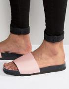 Asos Slider Sandals In Pink - Pink