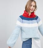 Oneon Hand Knitted Fluffy Dreams Ombre Sweater - Multi