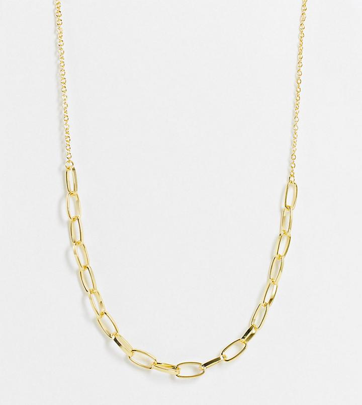 Designb London Chain Necklace In Gold Plate