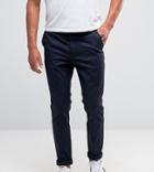 Asos Design Tall Skinny Chinos In Navy - Navy