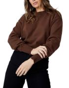 Cotton: On Ribbed Knitted Sweater In Brown