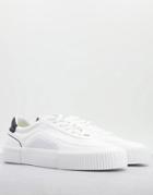 Pull & Bear Sneakers In White With Gray Contrast Exclusive At Asos