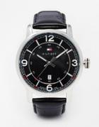 Tommy Hilfiger George Leather Strap Watch 1710342 - Black