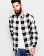Farah Shirt With Buffalo Plaid Regular Fit - Ecru