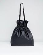 Asos Drawstring Shopper Bag - Black