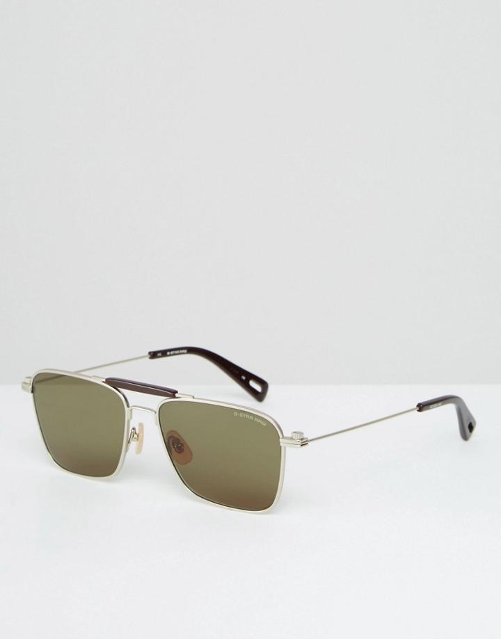 G-star Faeroes Aviator Sunglasses In Silver - Silver