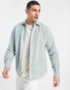 Pull & Bear Smart Shirt In Blue-blues