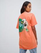 Ripndip Relaxed T-shirt With Tropical Back Graphic - Pink