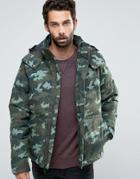 The North Face Box Canyon Down Jacket In Green Camo - Green