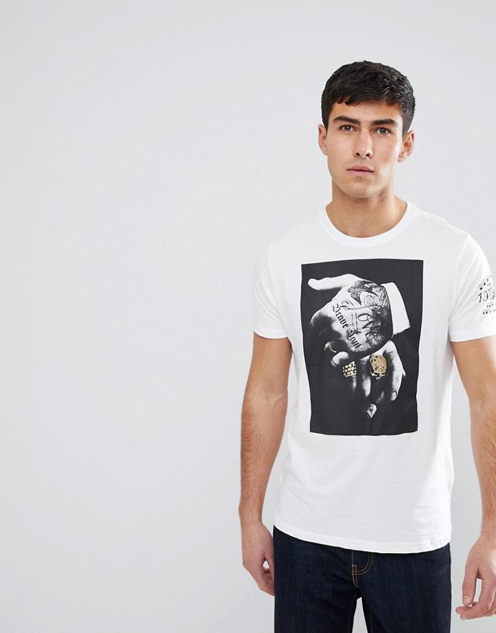 Brave Soul Tattoo Print T-shirt - White