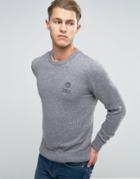 Franklin And Marshall Knitted Crew Neck Sweater - Gray