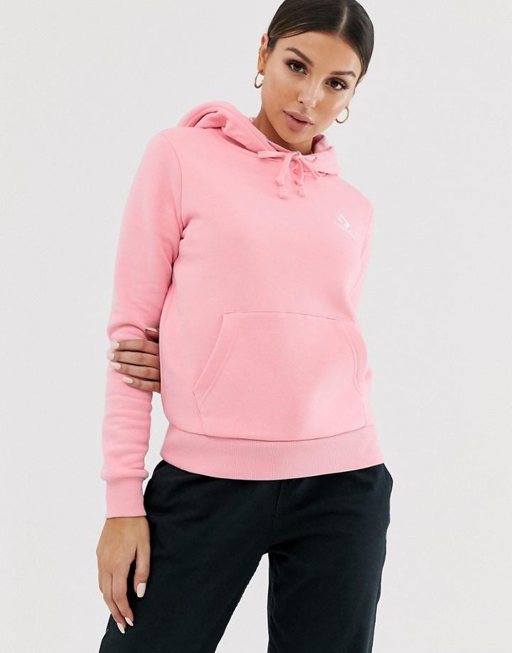 Converse Pink Star Chevron Embroidered Pull Over Hoodie