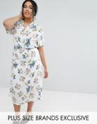 Unique 21 Hero Floral Printed Tea Dress - Navy