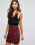 Ax Paris Cami Dress With Pencil Skirt - Red