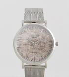 Reclaimed Vintage Inspired Paris Map Mesh Watch In Silver Exclusive To Asos - Silver