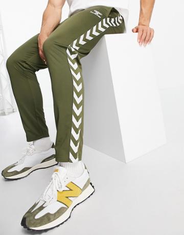 Hummel Classic Track Pants In Olive-green