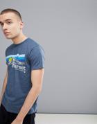 Marmot Sunsetter T-shirt With Mountain Sunset Chest Logo In Navy - Navy