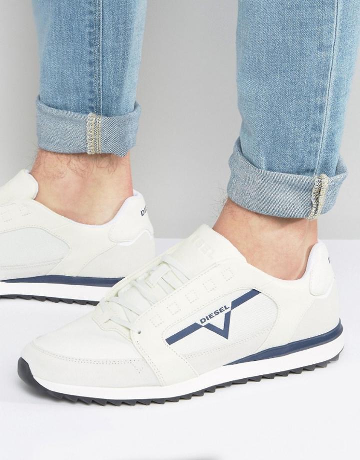 Diesel Fleett Logo Sneakers - White