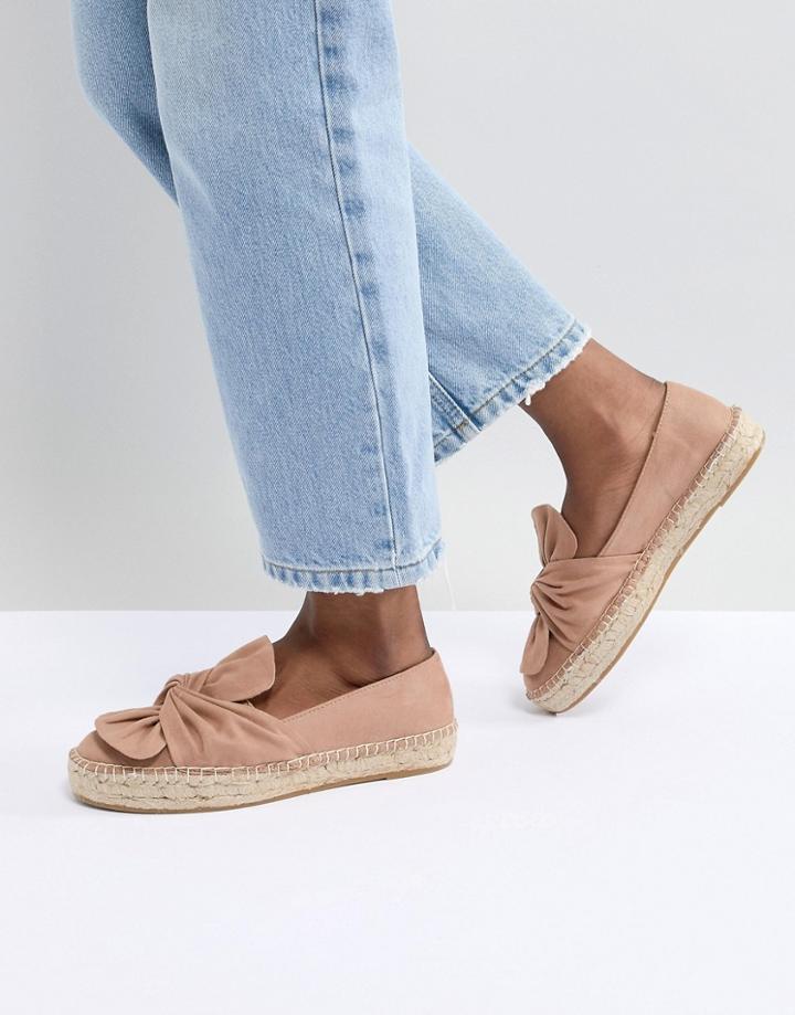 Stradivarius Twist Front Espadrille - Pink