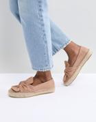 Stradivarius Twist Front Espadrille - Pink