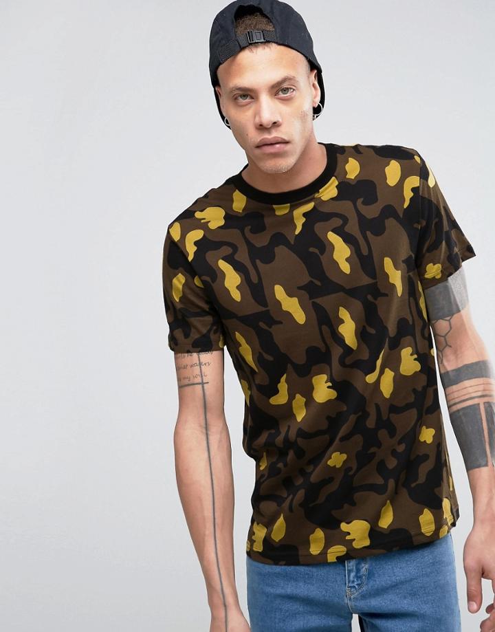 Weekday Alan Print T-shirt - Brown