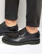Hugo Boss Grain Toe Cap Derby Shoes - Black