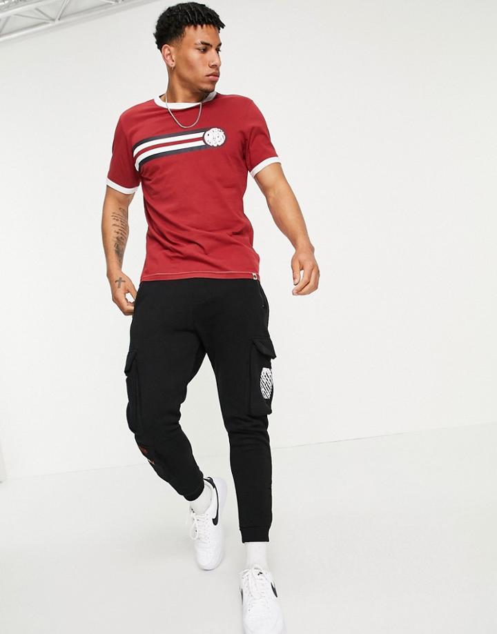 Pretty Green Timor T-shirt With Print In Red
