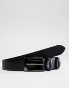Smith And Canova Skinny Leather Belt - Black