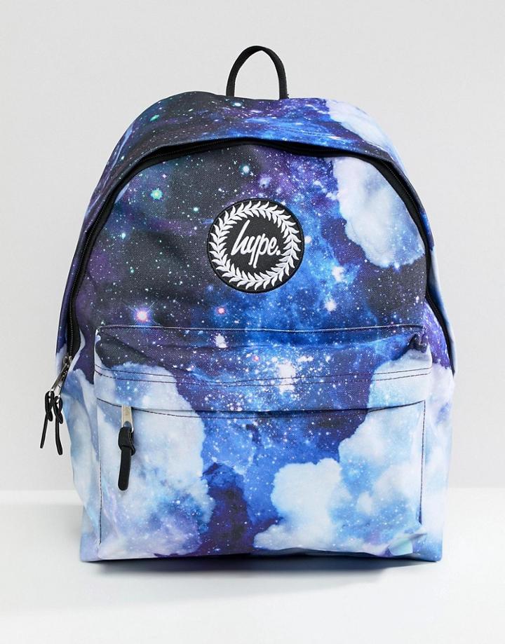 Hype Backpack In Space Cloud Print - Blue