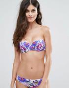 Oasis Wild At Heart Printed Bikini Top - Multi