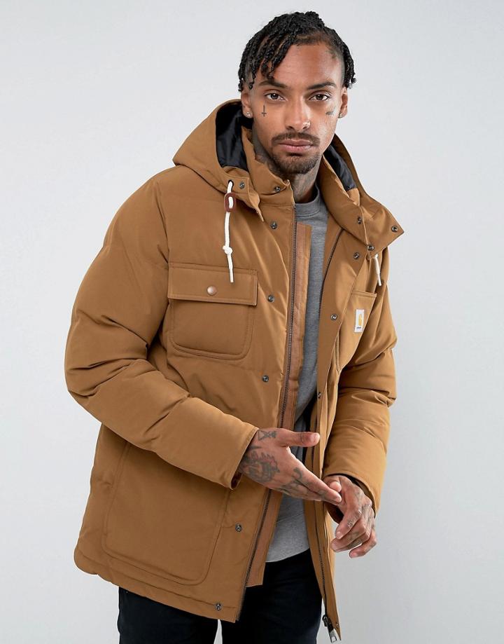 Carhartt Wip Alpine Jacket With Removable Hood - Tan