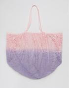Asos Beach String Ombre Shopper Bag - Pink
