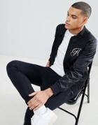 Another Influence Black Cotton Logo Bomber - Black