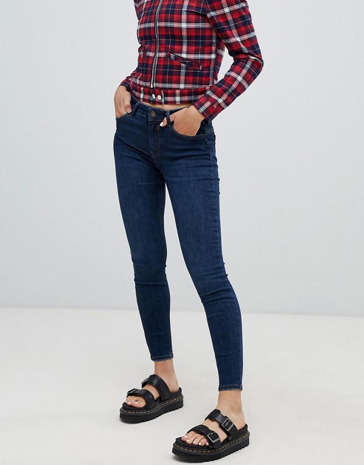 Bershka Skinny Push Up Jean - Blue