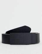 Asos Design Faux Leather Slim Reversible Belt In Black And Tan With Matte Black Plate Buckle