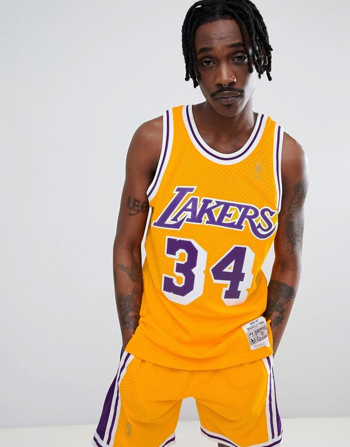 Mitchell & Ness Nba Lakers Swingman Tank In Yellow - Yellow