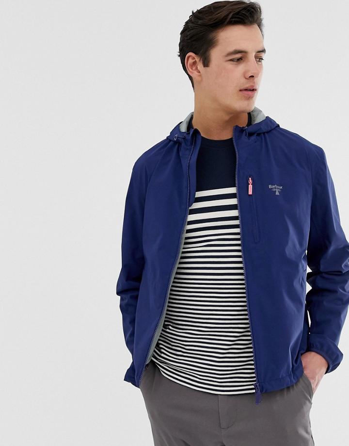 Barbour Beacon Lapse Hooded Waterproof Jacket In Blue