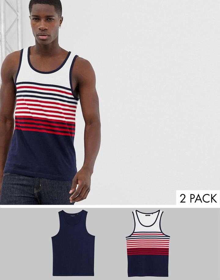 Brave Soul 2 Pack Tanks - Navy