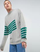 Weekday Ivan Diagonal Jumper - Gray