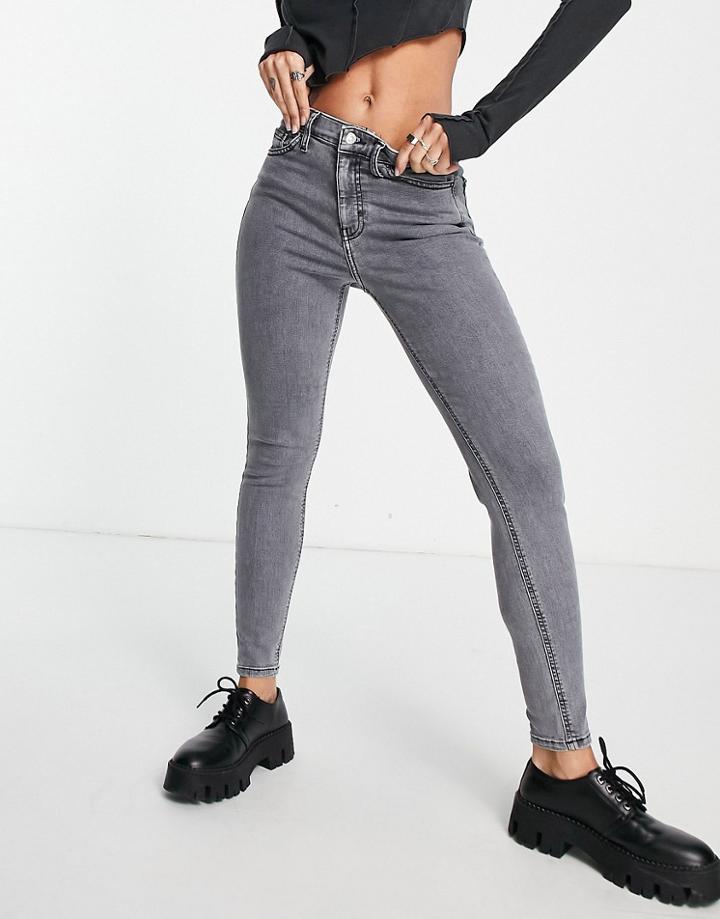 Topshop Jamie Jeans In Gray